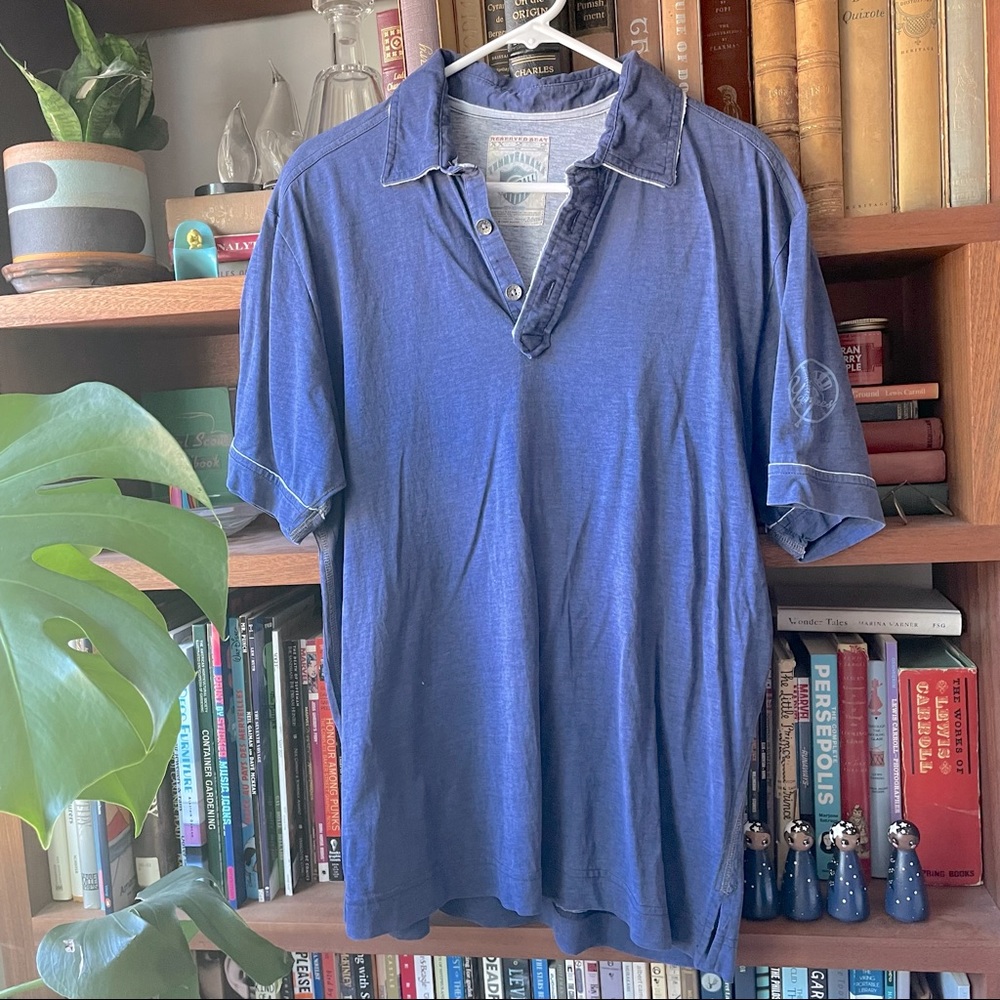 Tommy Bahama Yankees baseball polo blue shirt